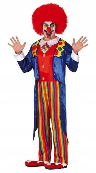 Kostým Klaun Klauna Clown Kombinéza S Pruhy M