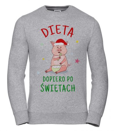 Dámská Mikina Diet only after Christmas Xs šedá