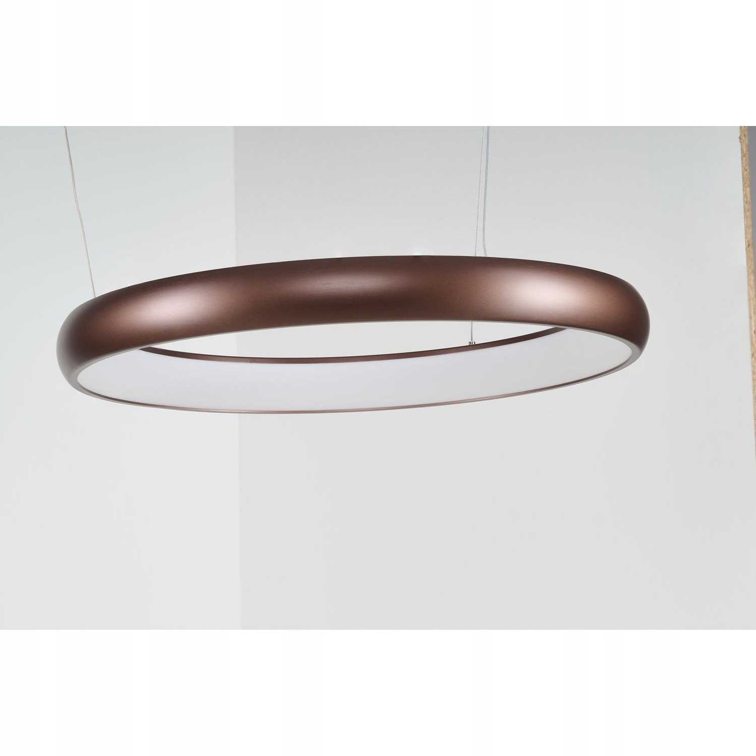 Moderní lampa v podobě širokého prstence nad stůl Led bronzová Antonio