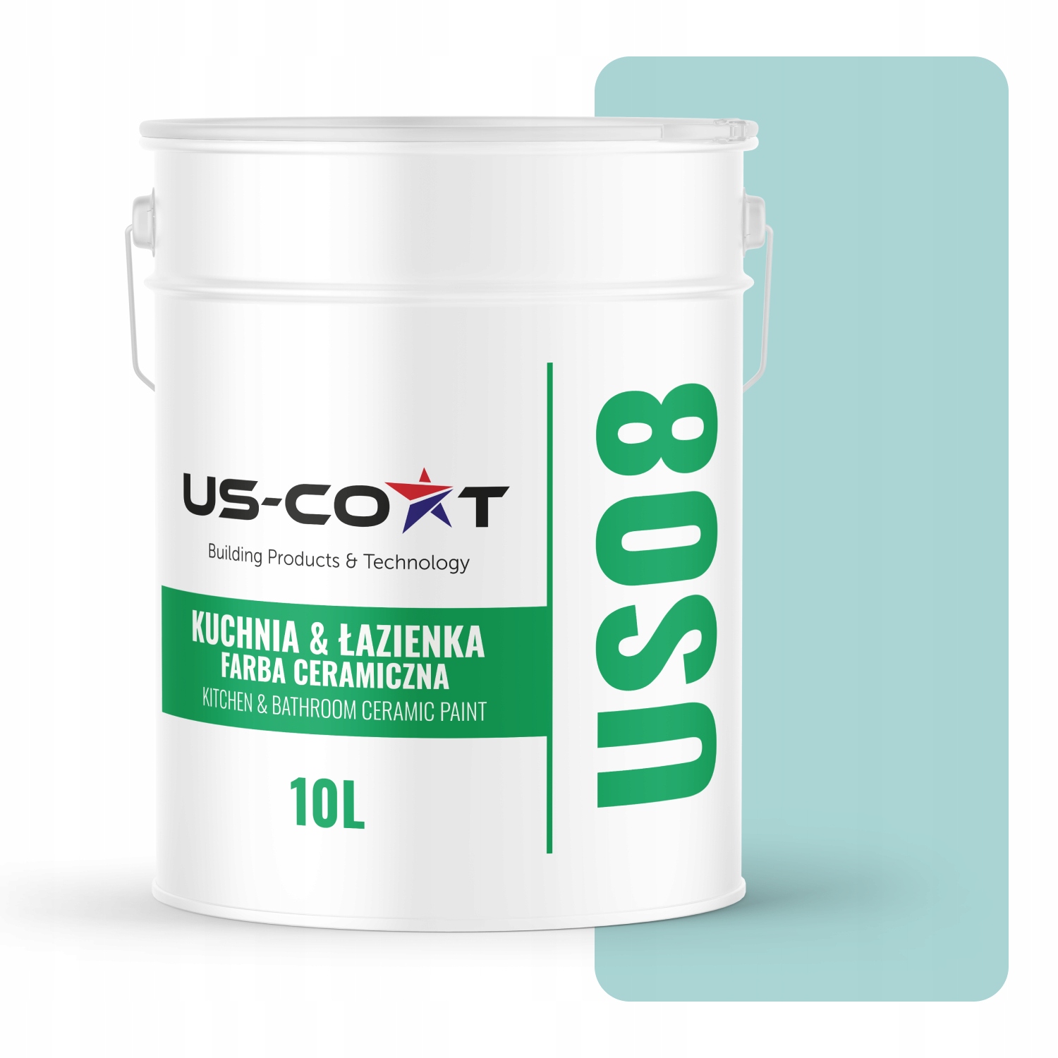Keramická Farba Kuchyňa Kúpeľňa Tyrkysová Svetlá H1462 Mat 10 L Nástenná