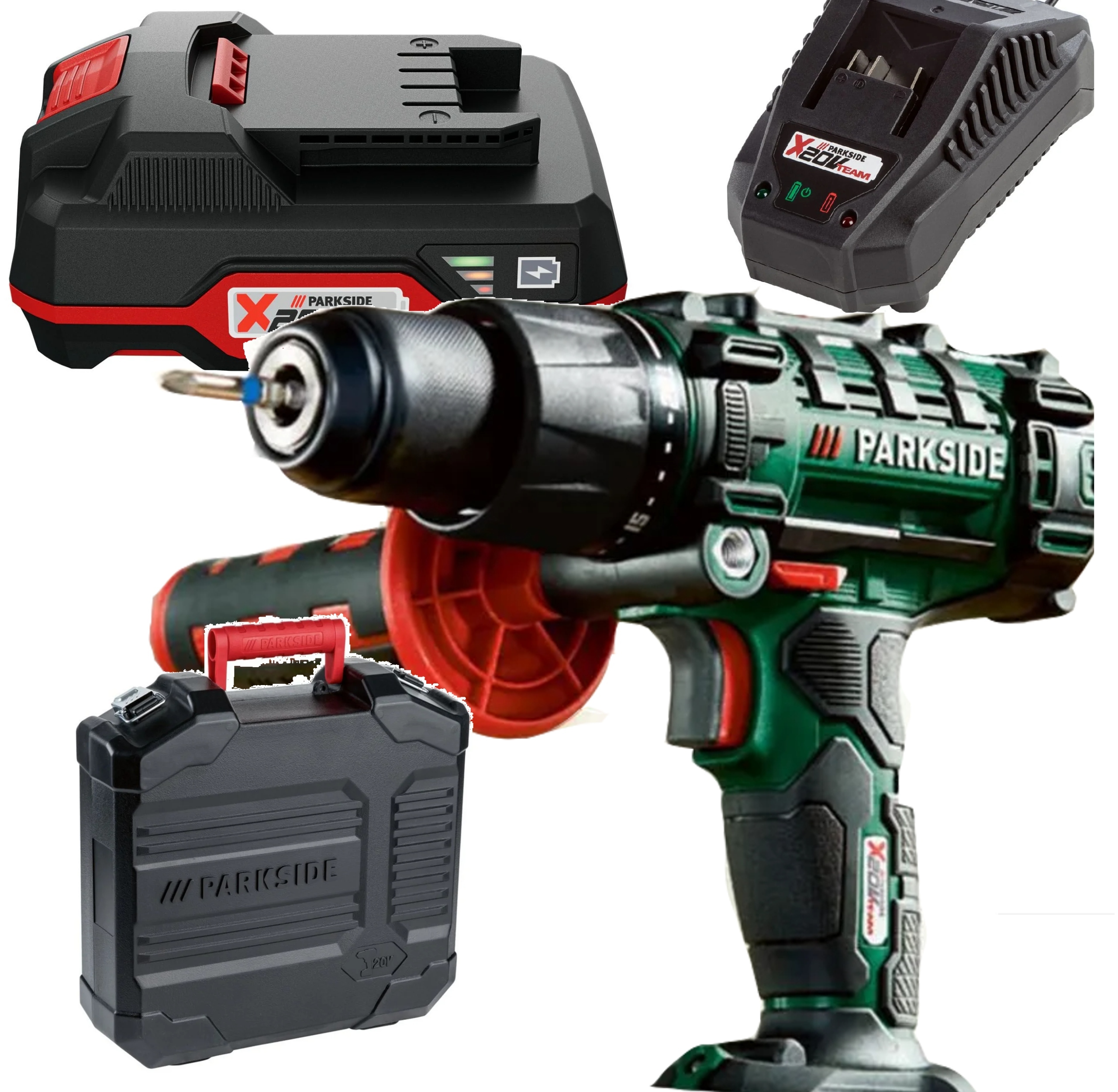 

Parkside wiertarkowkrętarka 3 w 1 udar akumulator
