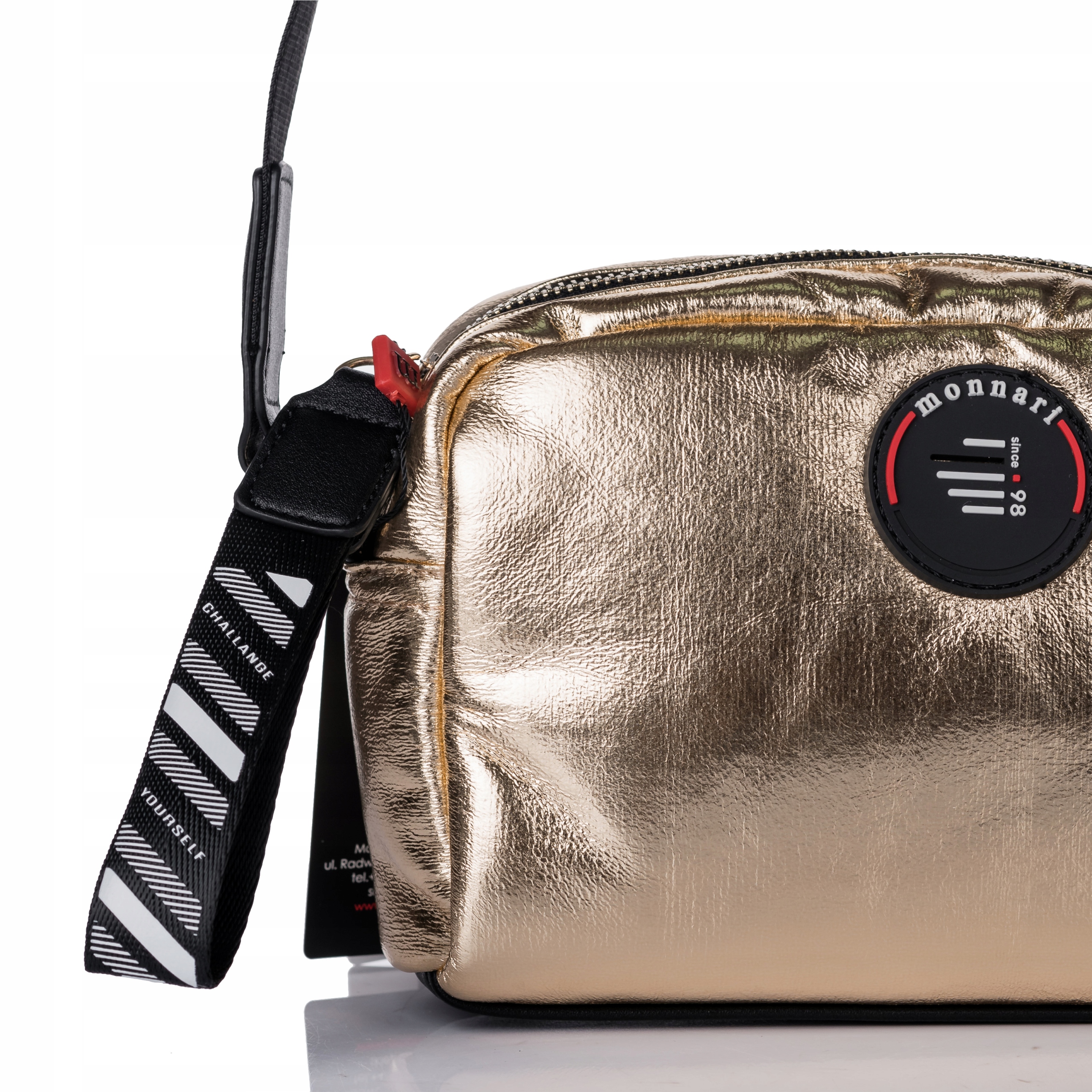 TOREBKA DAMSKA NA RAMIĘ LISTONOSZKA MONNARI Kolor okuć złoty