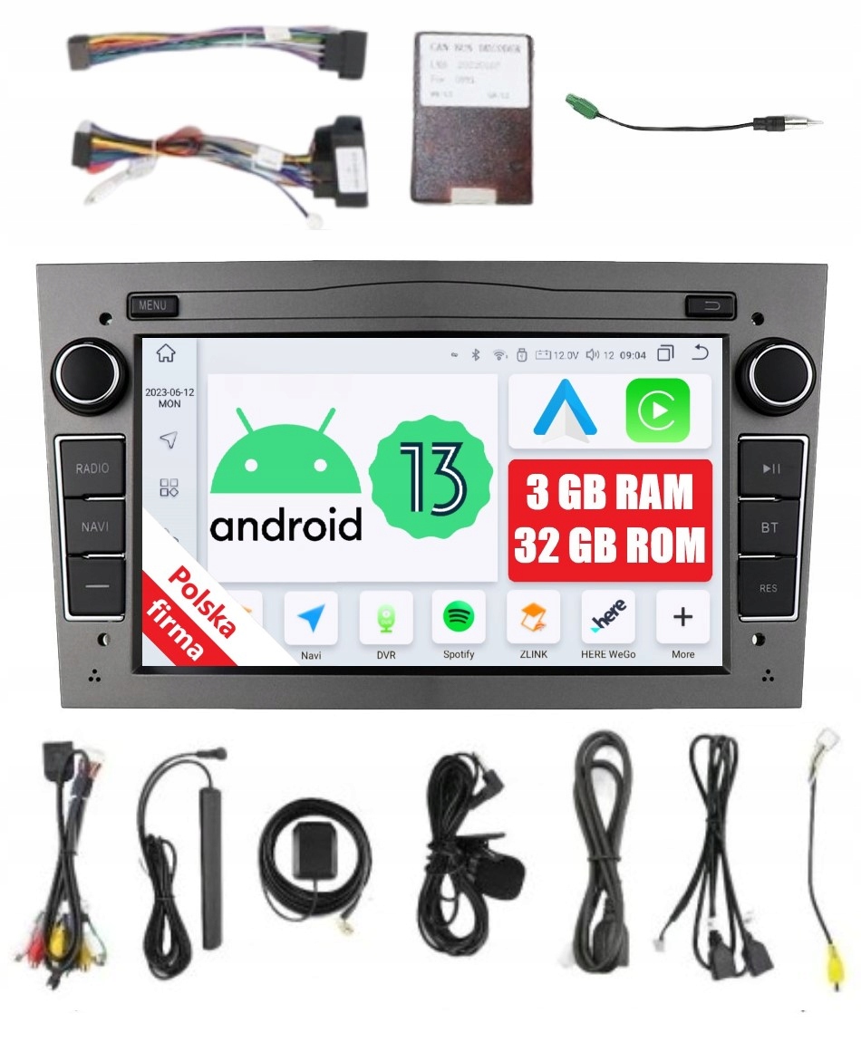 Radio Android Opel Zafira B Meriva A Vivaro Signum Combo Carplay Qled Lte