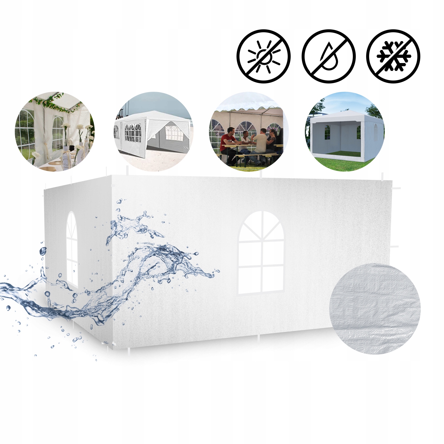 ŚCIANA ŚCIANKA DO PAWILONU NAMIOTU NA RZEPY 3X3m Producent inna