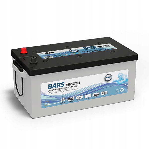 Akumulator Bars Marine Agm Deep Cycle 12V 140Ah L+ BM140