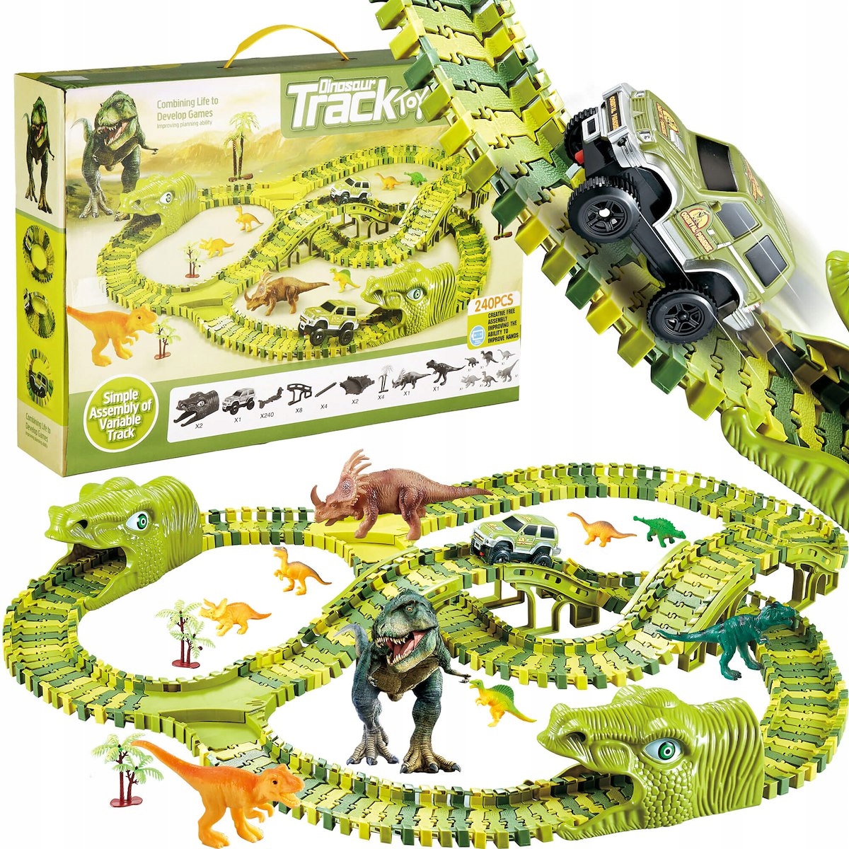 

Tor Samochodowy Dinozaur Autko Zestaw