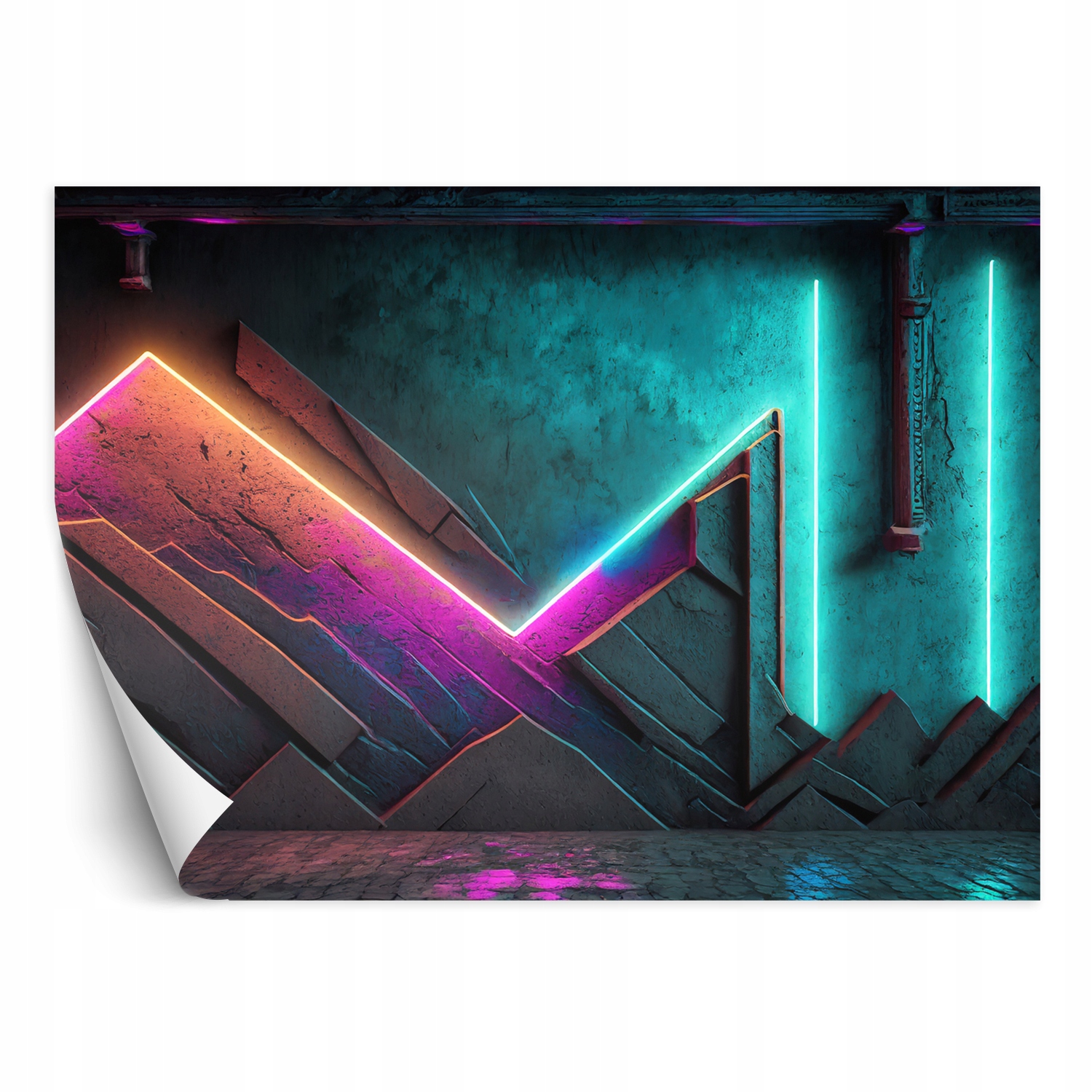 Fototapeta, Neonowa abstrakcja futurystyczna 400x280