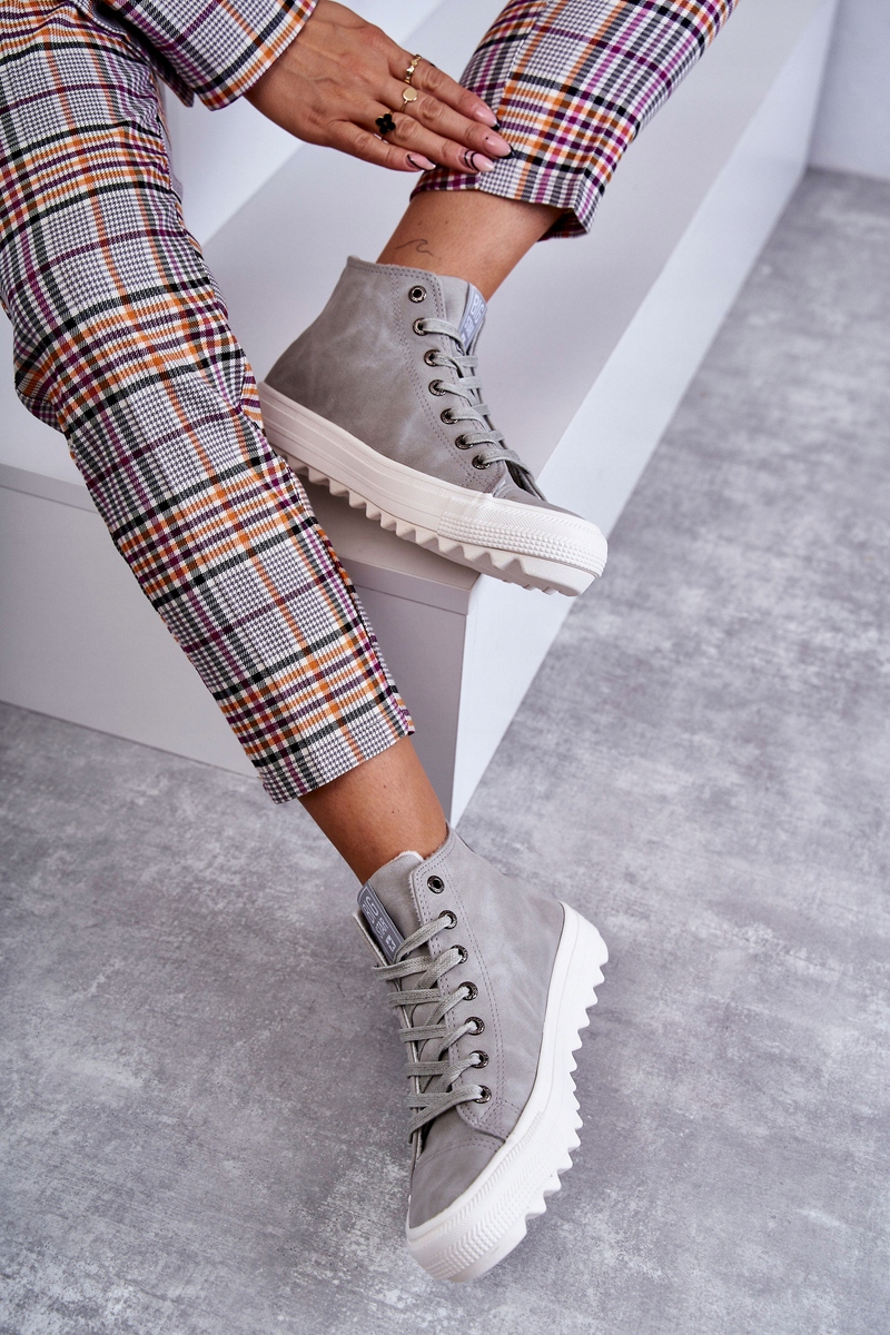 BIG STAR EE274114 SZARE OCIEPLANE TRAMPKI HIT 38 Rozmiar 38