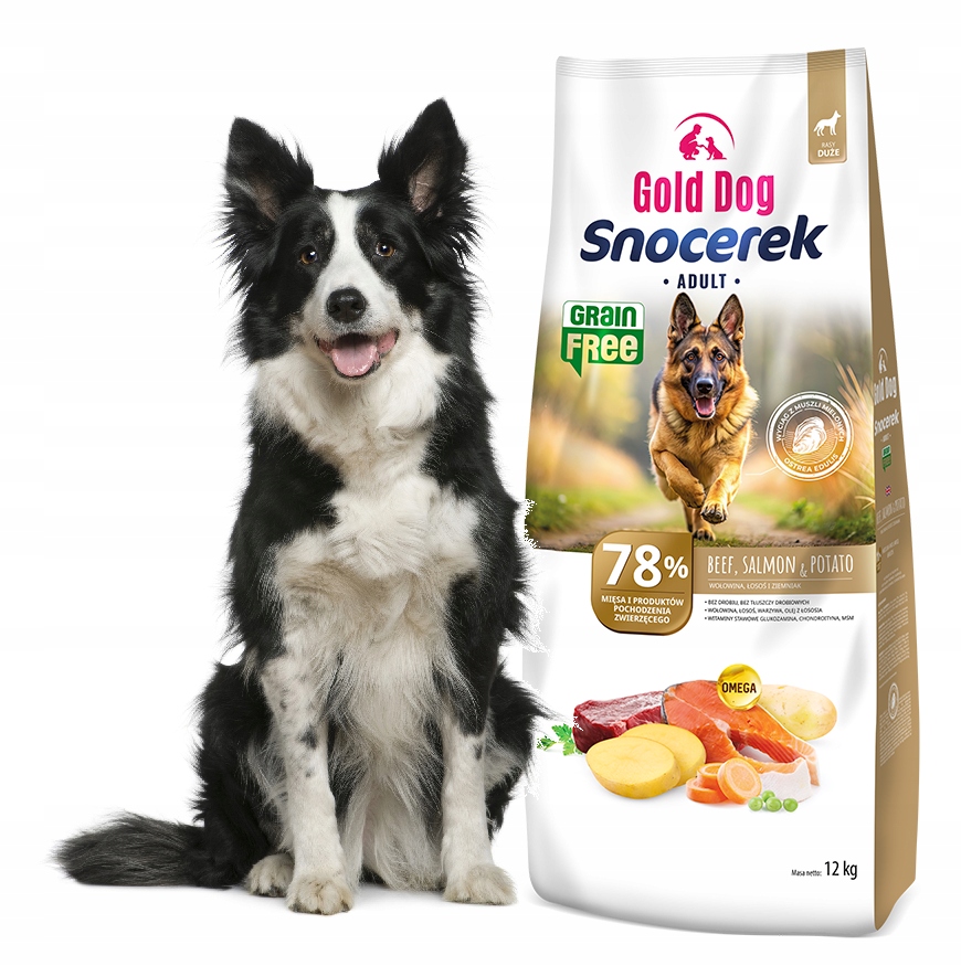 Levně Suché krmivo pro psy Bezobilné Gold Dog Snocerek 12 kg hovězí maso bez drůbeže