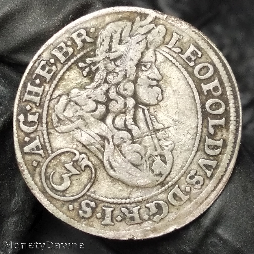 3 krajcary 1696, Brzeg, Leopold I, Śląsk