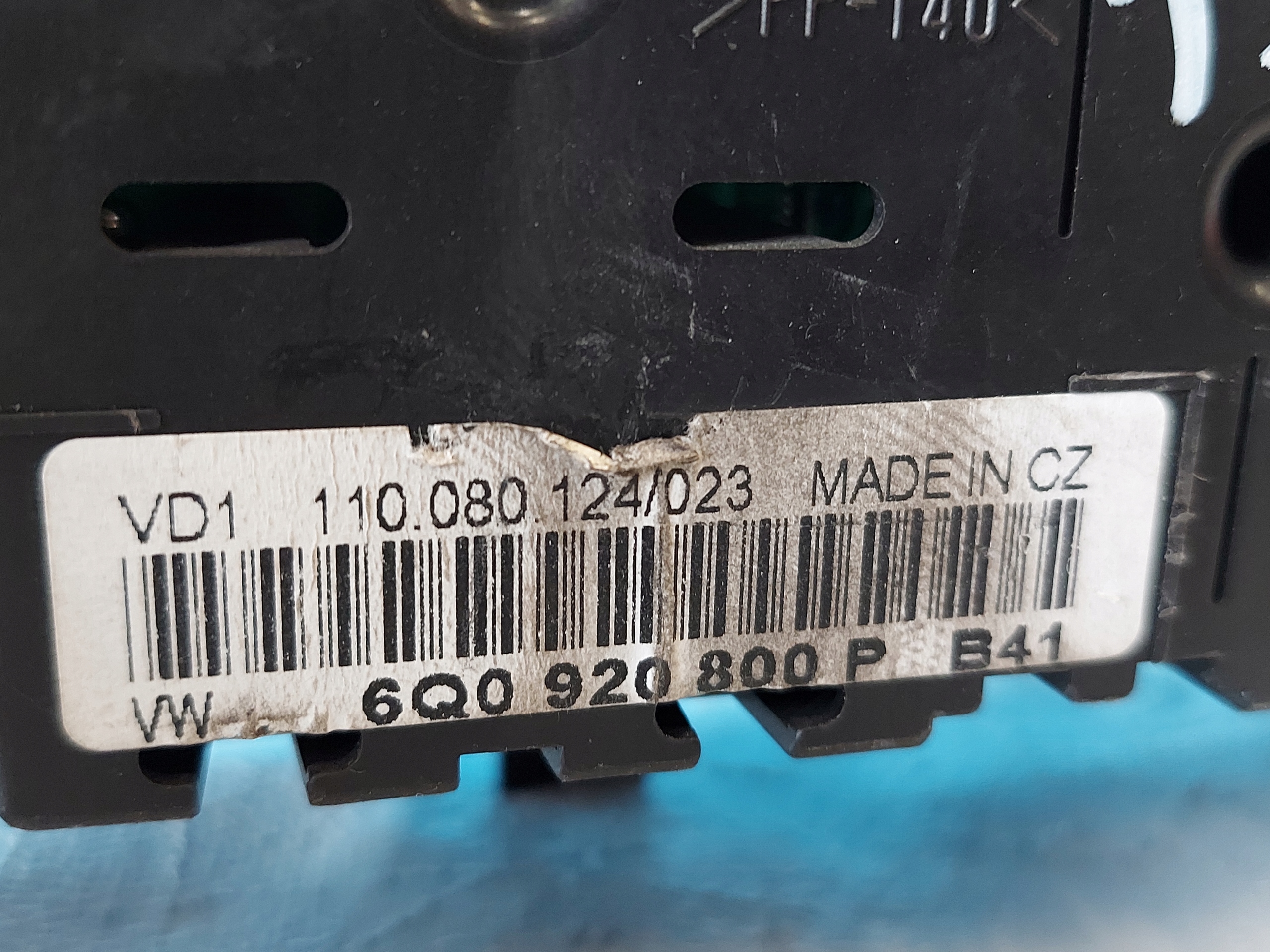dials clock VW POLO 1.2 B 6Q0920800P