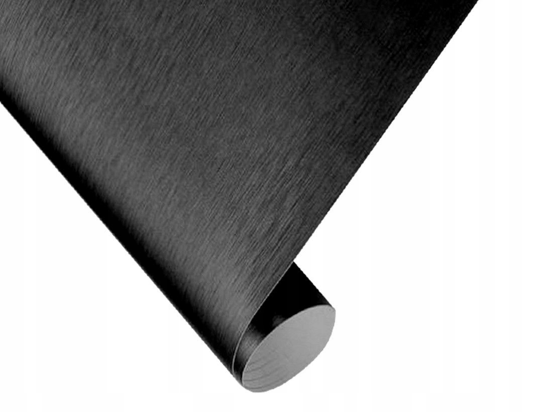 FOLIA ALUMINIUM SZCZOTKOWANE CZARNA 152x50cm HQ Producent Inna