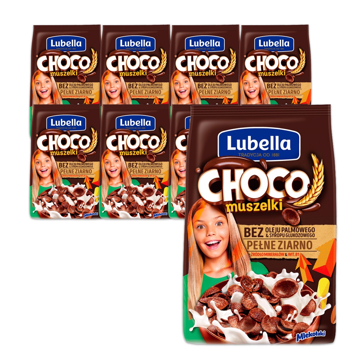 Lubella Mlékovky Choco mušle 500 g x 9 kusů