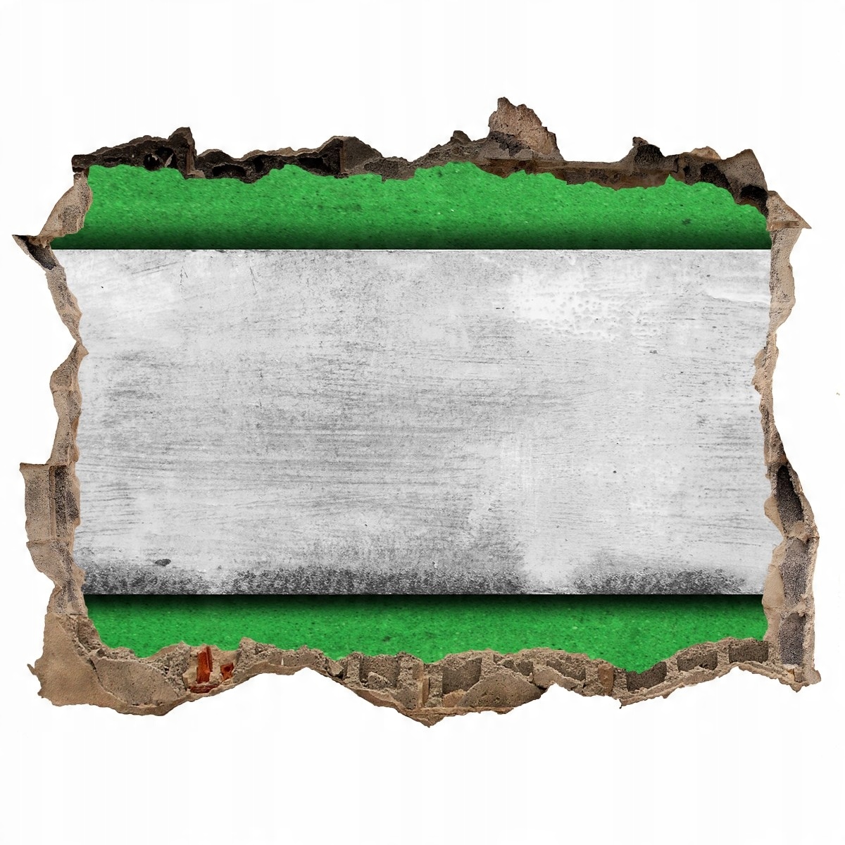 

Dziura 3d fototapeta Naklejka Zielony mur 168x113