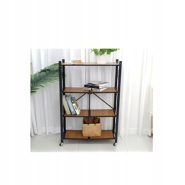 Skladací 4-úrovňový regál na kolieskach – bez montáže