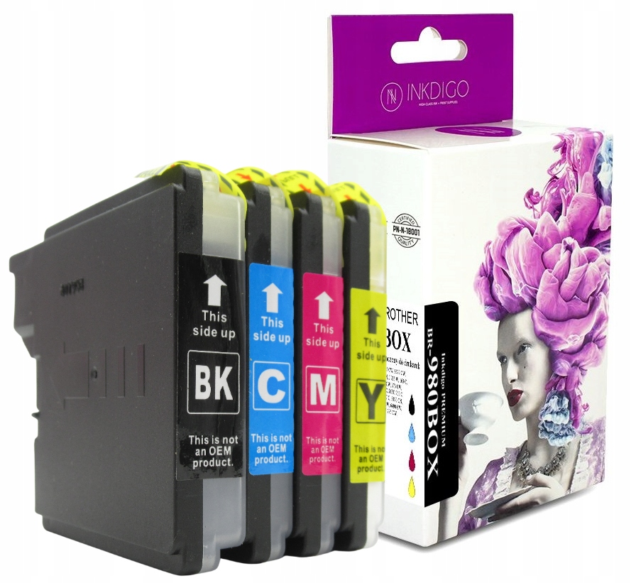 

4x Tusz do drukarki Brother LC1100 LC980 365cn
