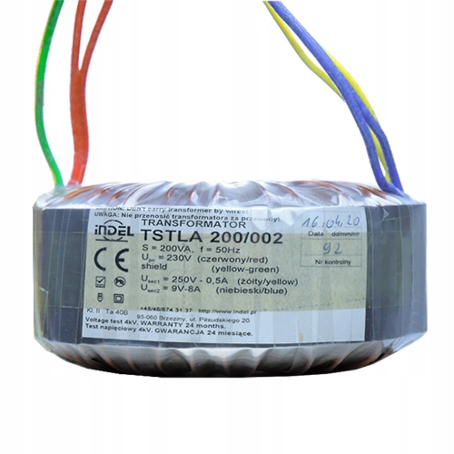 Tstla 200/002 Toroidní síťový transformátor Indel
