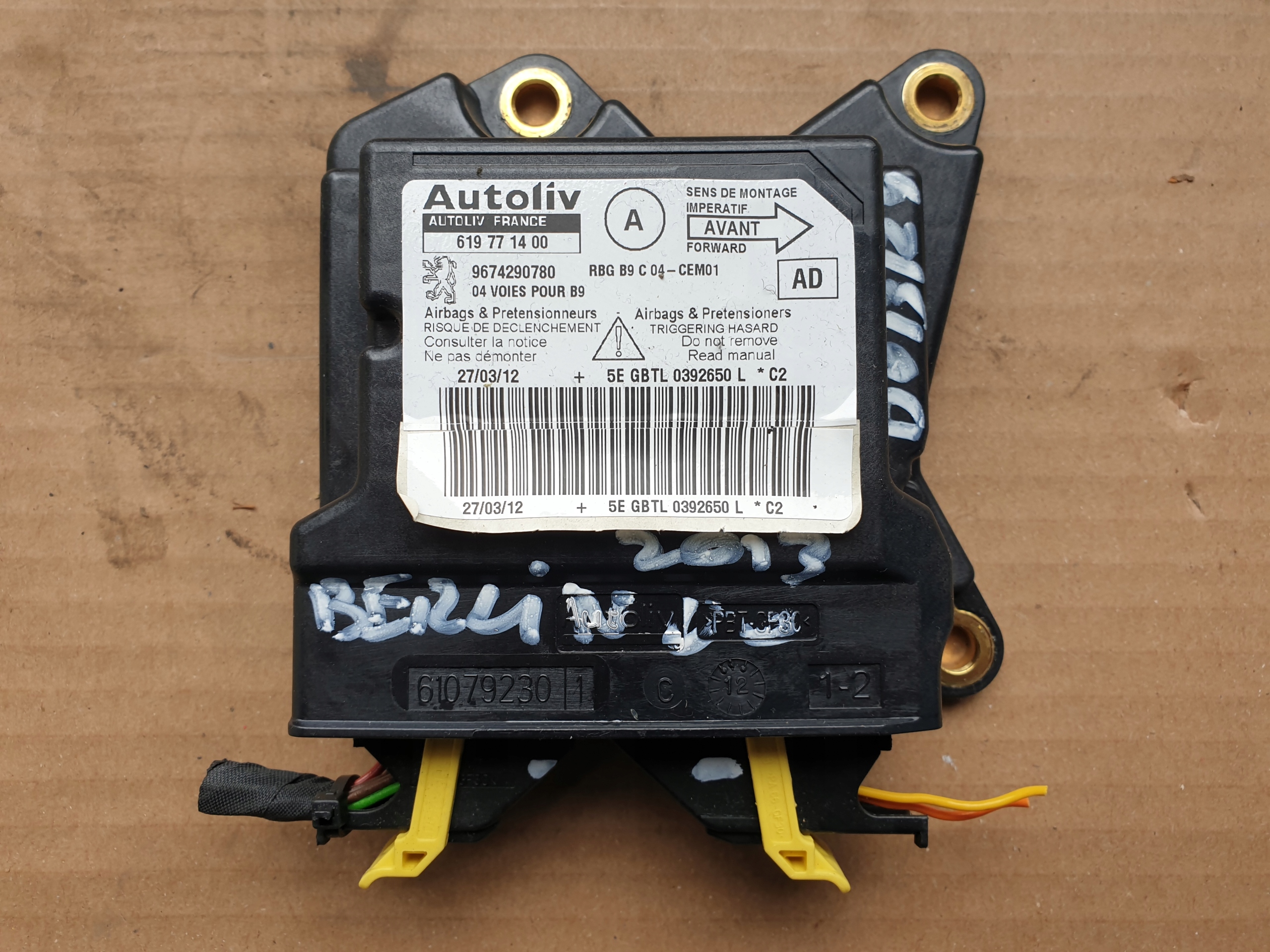 SENSOR Centralina modulo CITROEN BERLINGO II B9 2010- 9674290780
