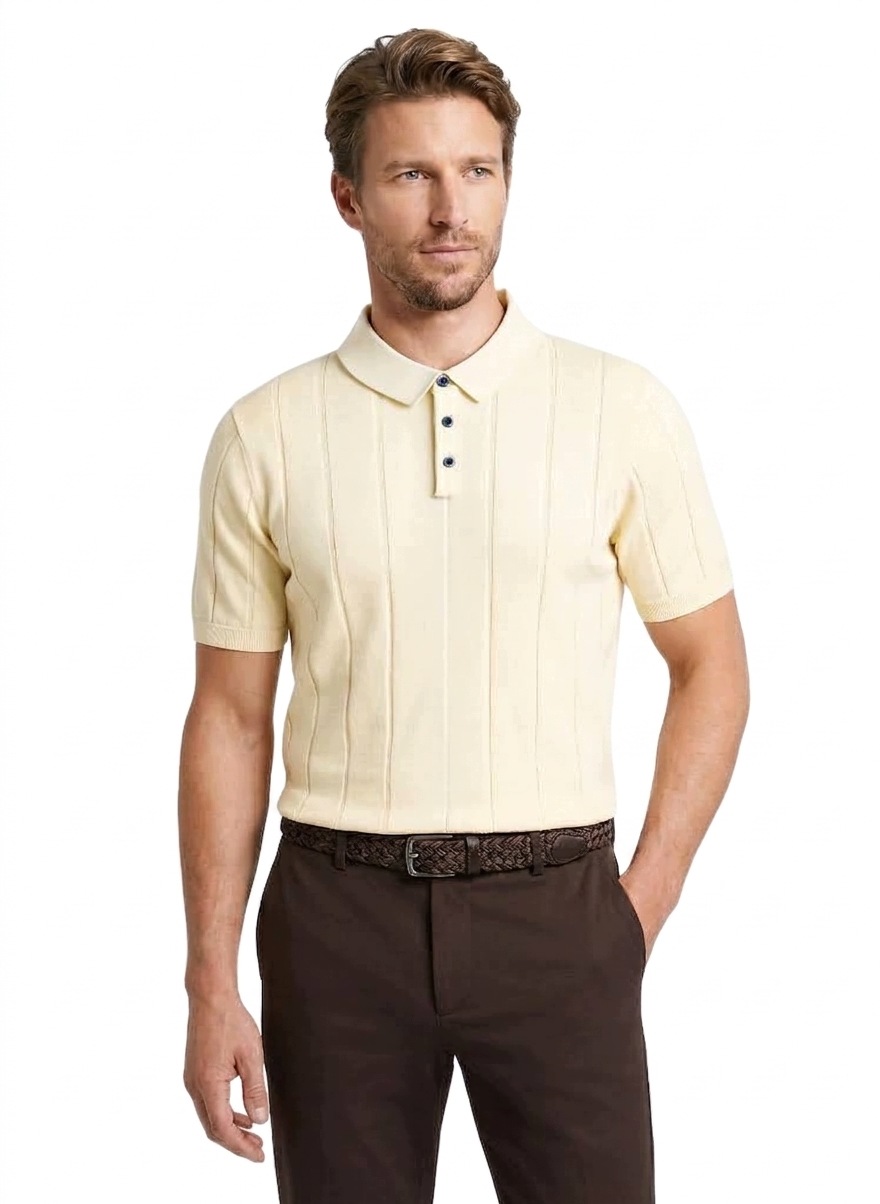 Žluté elegantní polokošile 100% Bavlna Pako Lorente vel XL