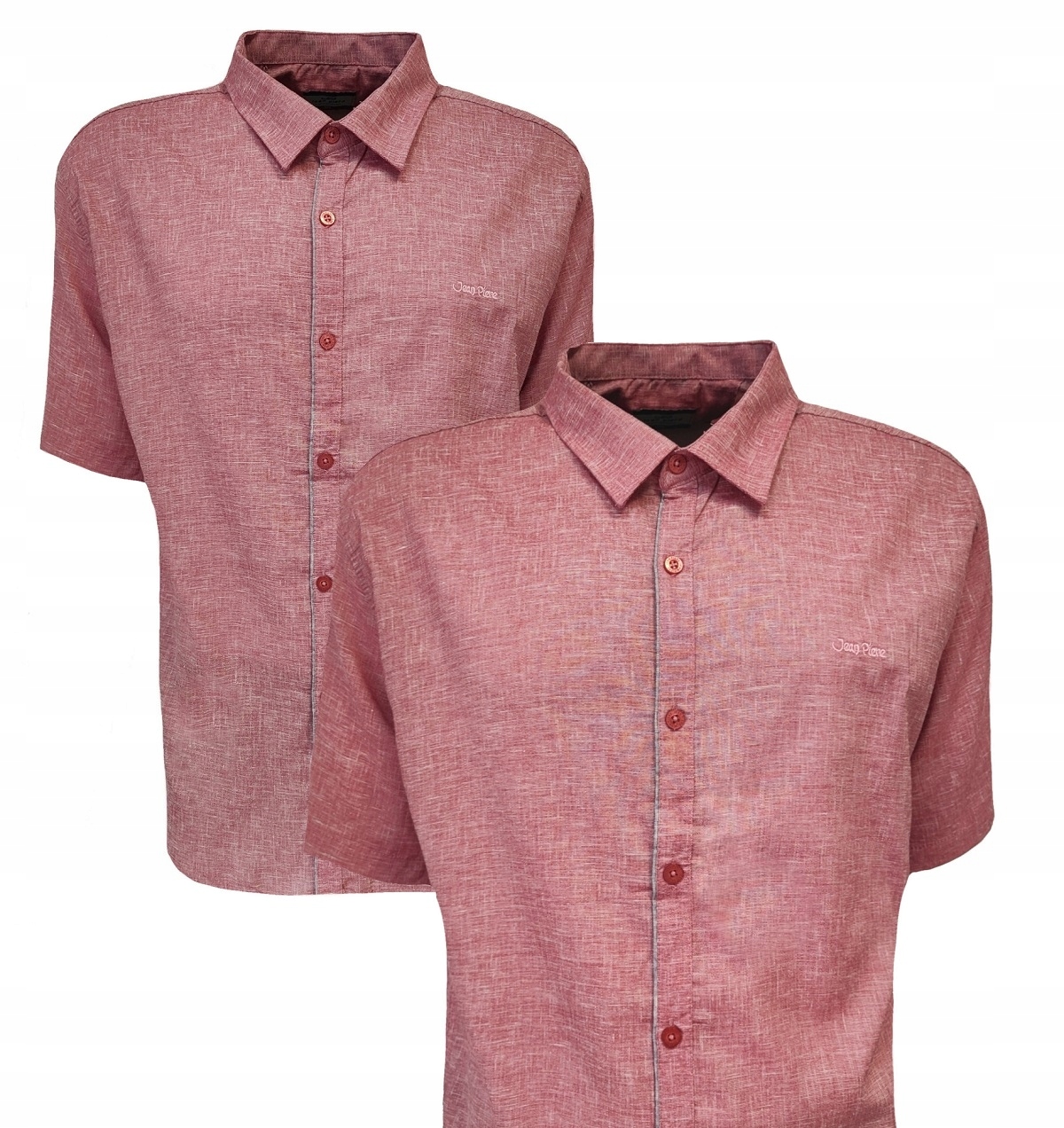 Pánská lněná letní košile Růžová 6XL Bagarda