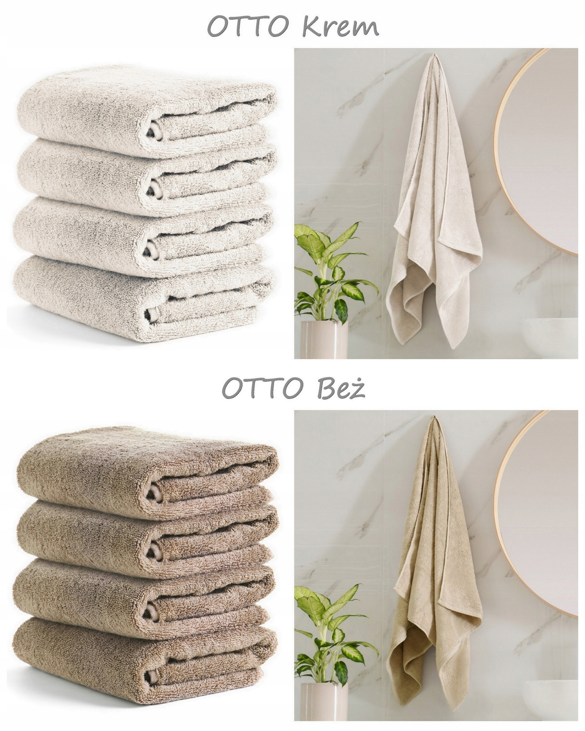 KOMPLET RĘCZNIKÓW 4x 50x100 HOTELOWYCH ZESTAW Marka Łóżkoholicy