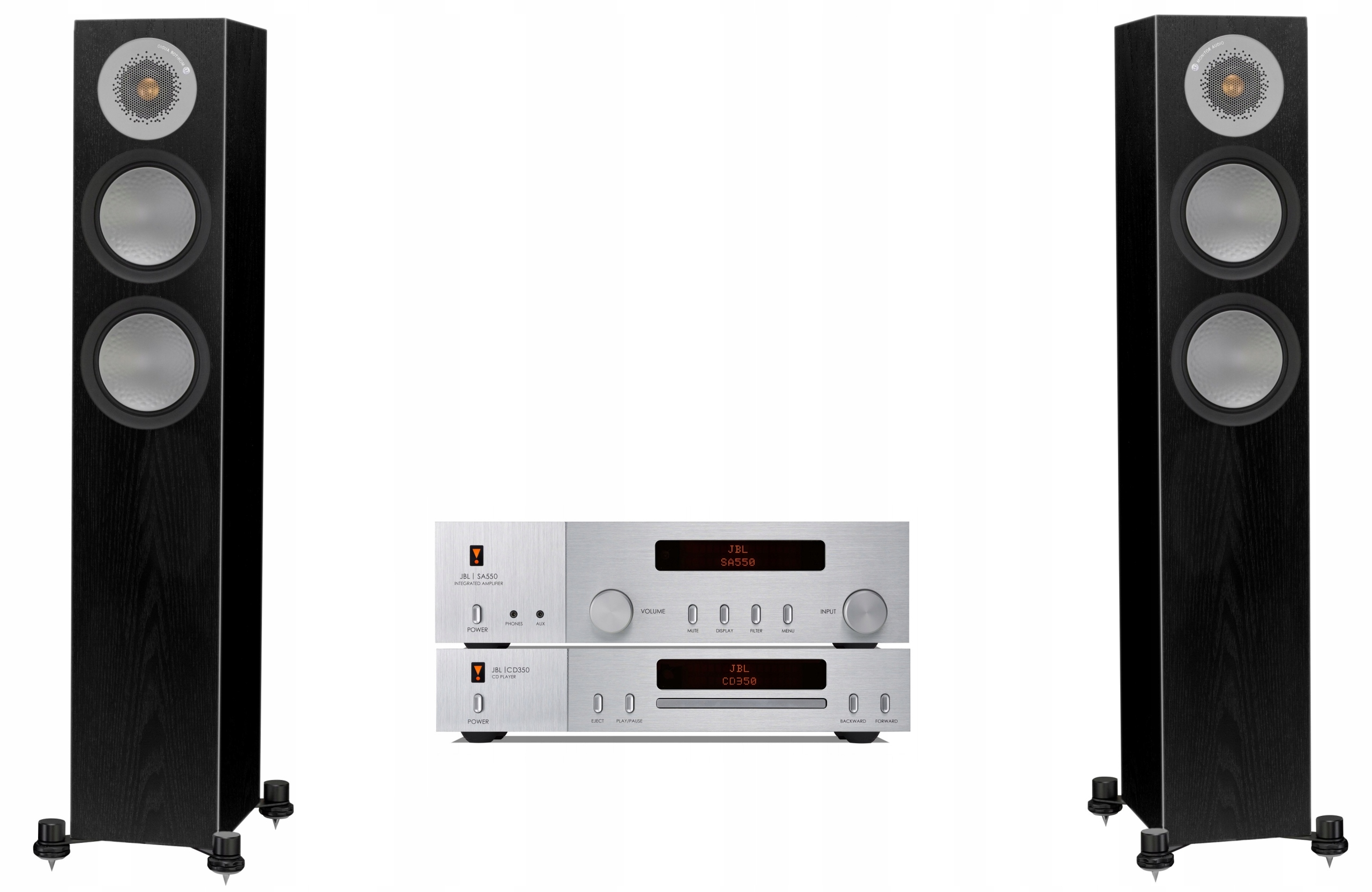 Jbl SA550 Classic CD350 Přehrávač CD Audio Monitor Stříbrný 200 Černý Oak