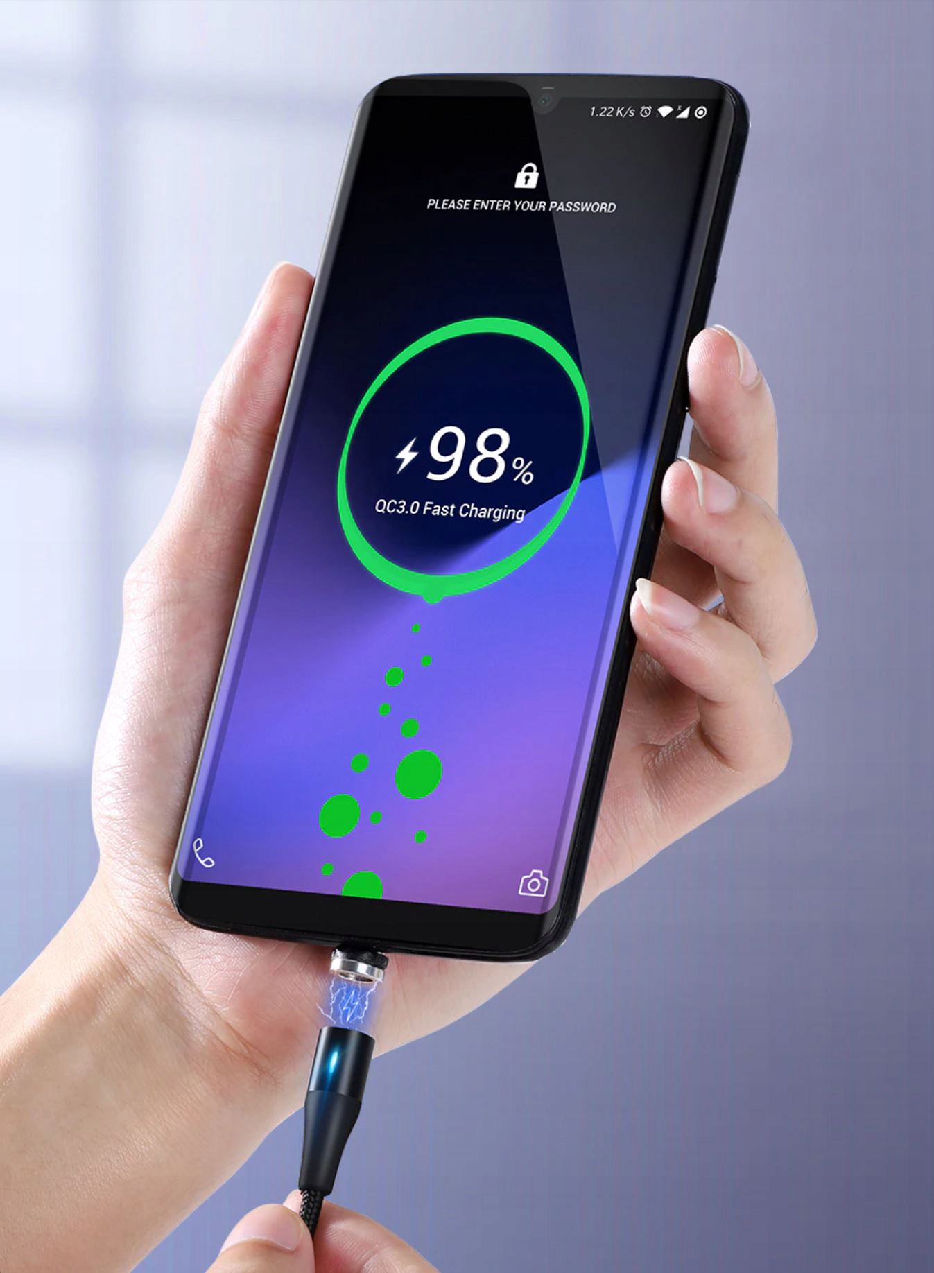 KABEL MAGNETYCZNY 2M TYP-C USB ŁADOWANIE 5A + DANE Marka Interlook