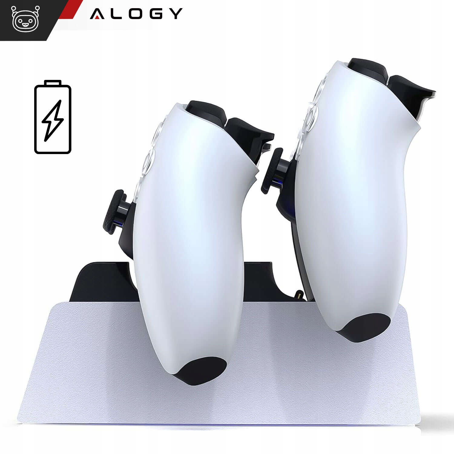 Stacja ładująca, ładowarka Alogy do 2 Padów DualSense PS5, podwójna LEDowa Kompatybilne platformy PlayStation 5