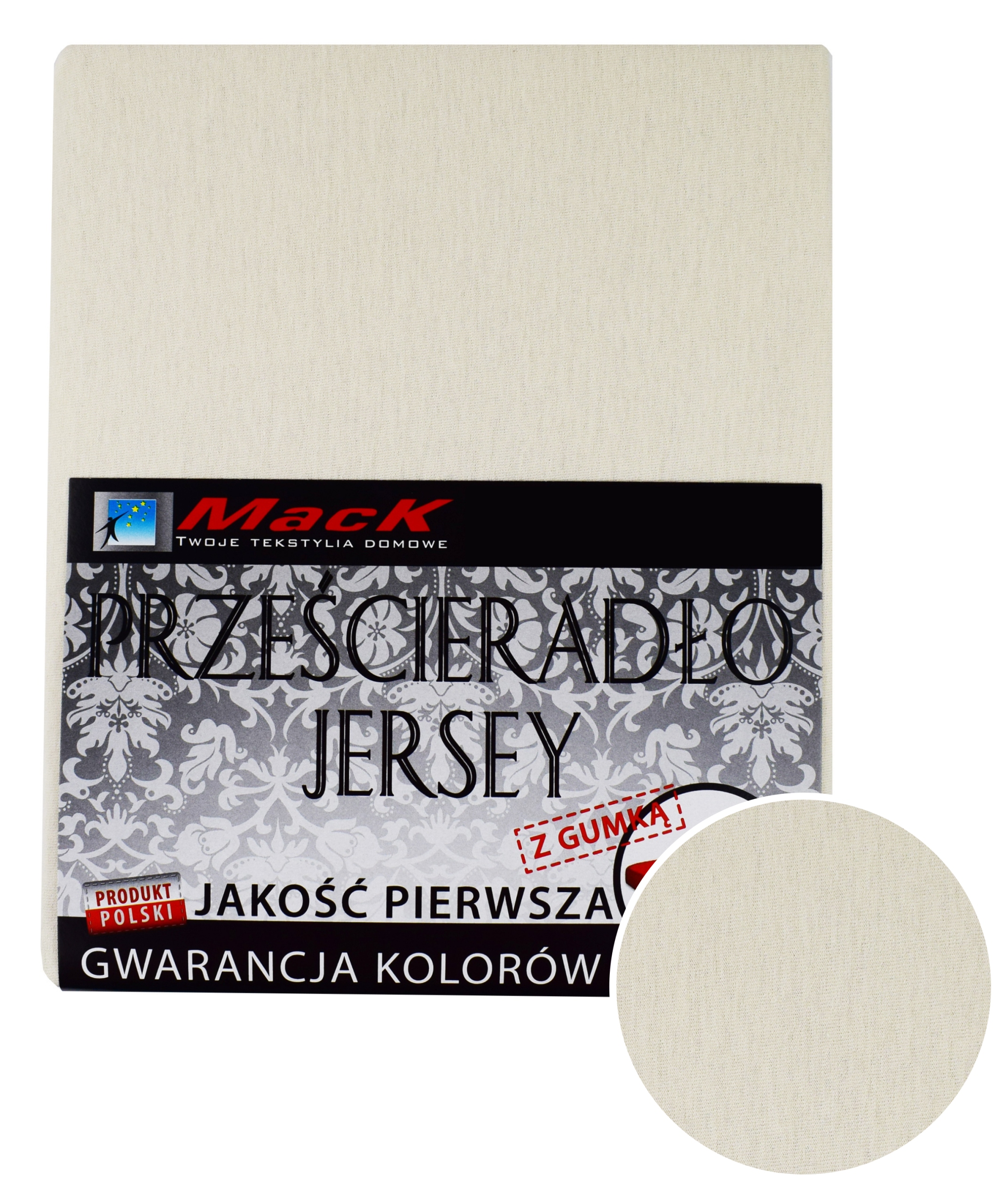 

Prześcieradło Jersey Z Gumką 120X200 ecru