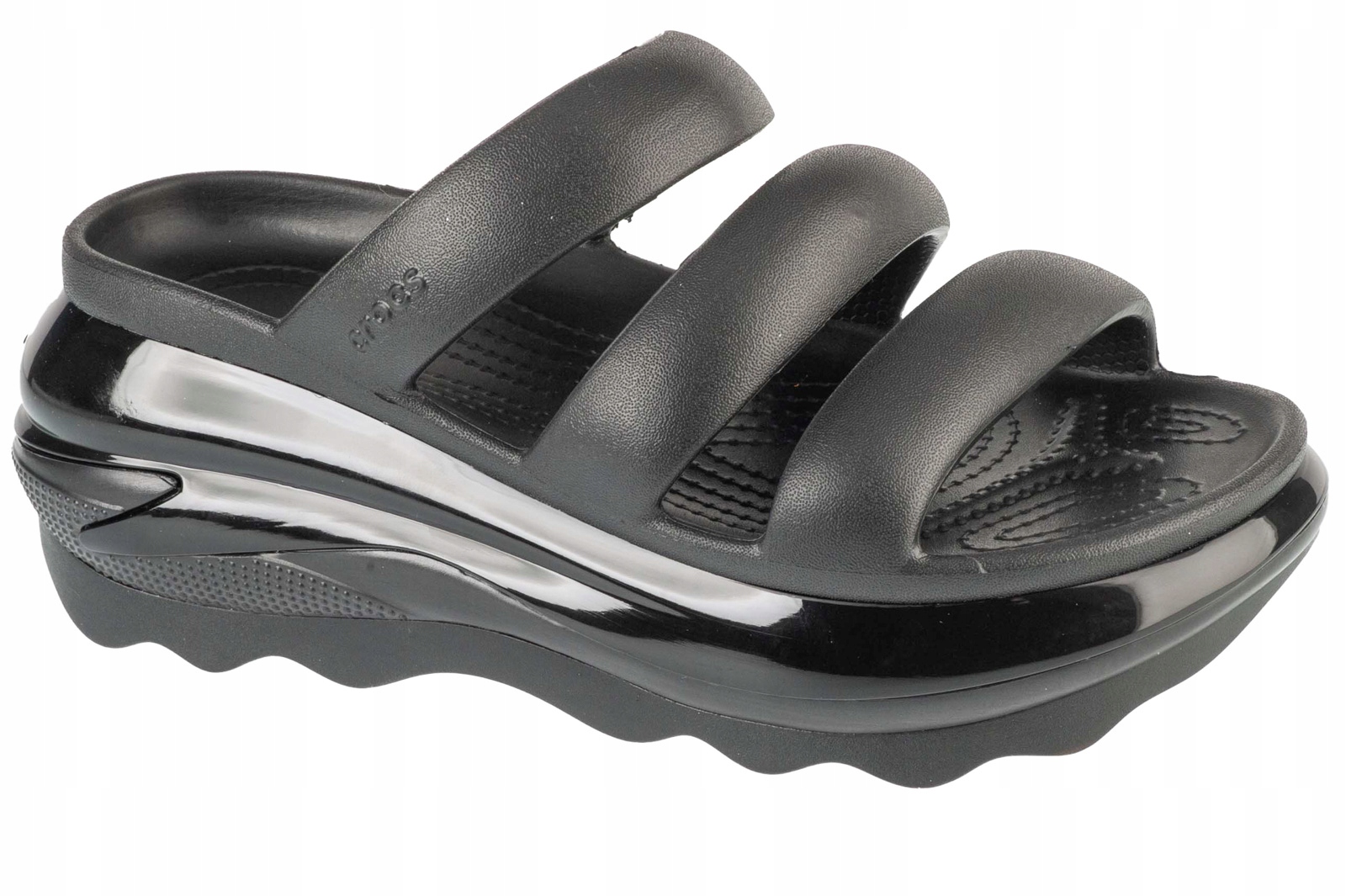 Crocs Classic Crush Tripe Strap (41/42) Nazouváky Černá