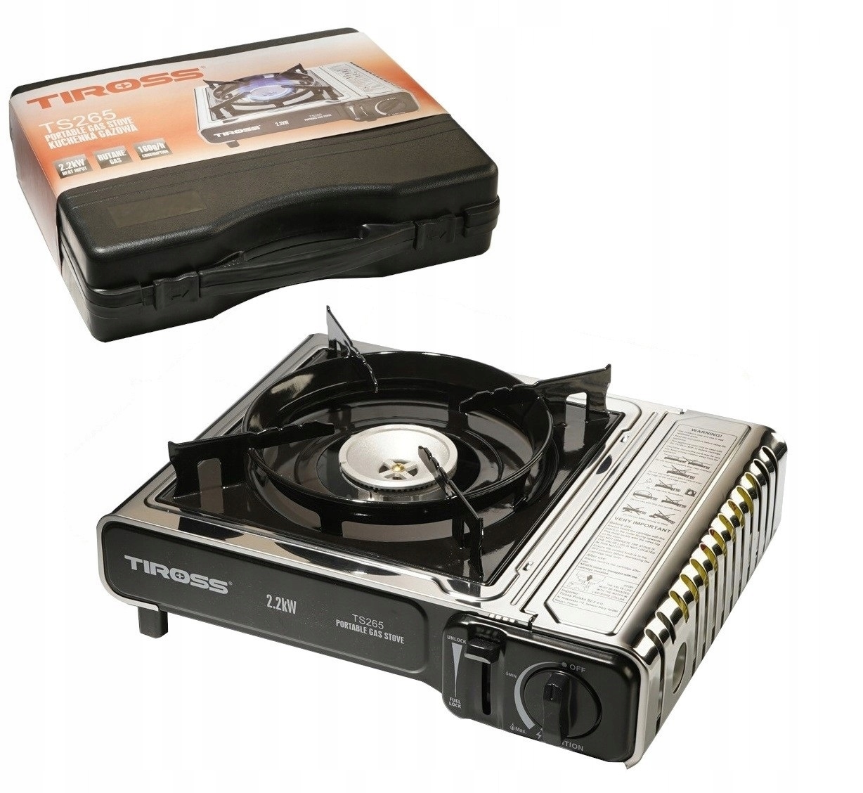 Markowy Kuchenka Turystyczna Tiross Model Ts- 265 Stal Nierdzewna 2200 W