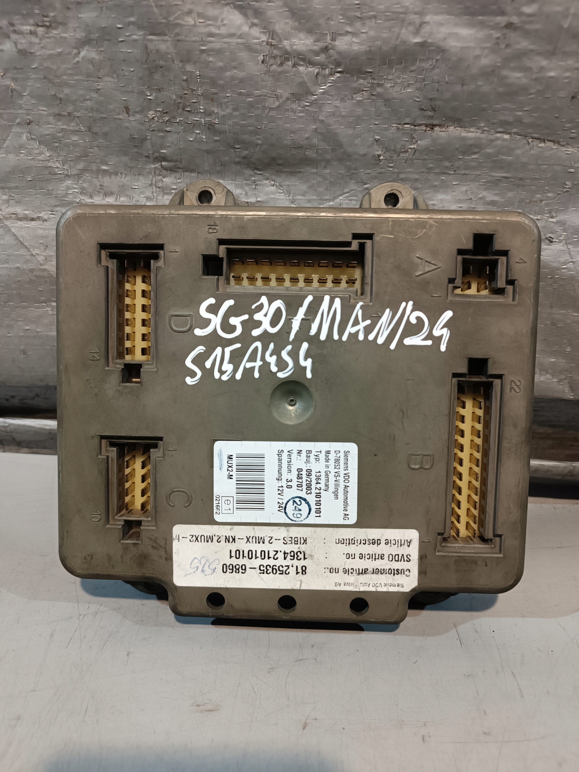 MAN AUTOBUS control unit MUX2-M 1364.21010101 048707