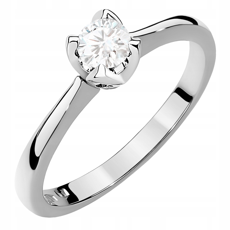 Klasyczny Złoty Pierścionek pr. 585 14k z Diamentem Laboratoryjnym 0,30ct