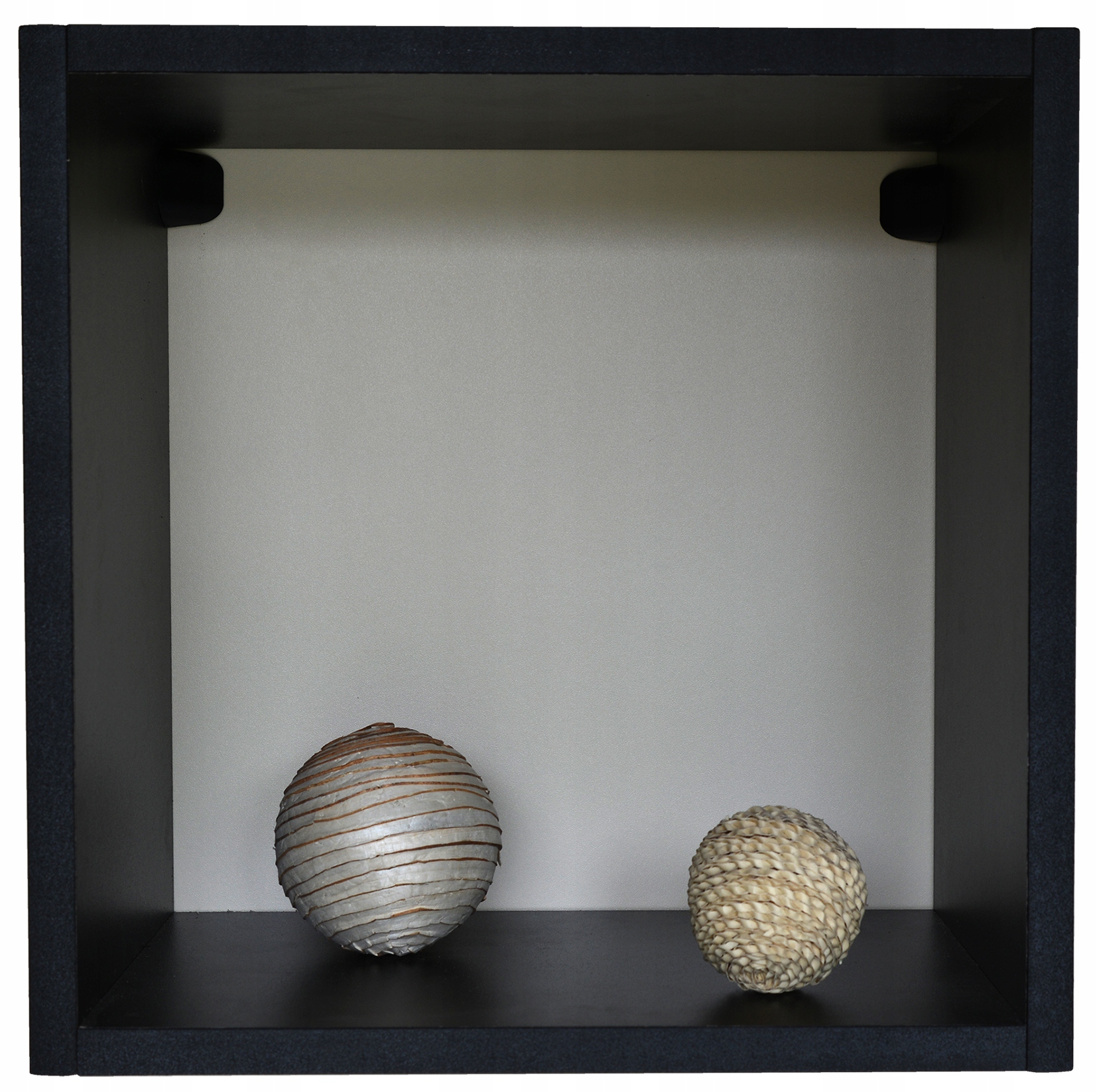 KUBIK PÓŁKA ŚCIENNA WISZĄCA CZARNA 20X20