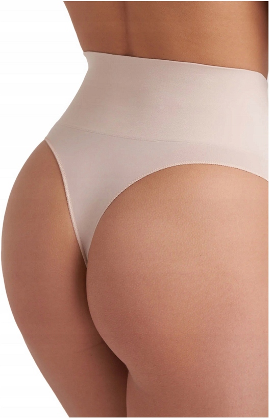 GATTA STRING CORRECT STRINGI WYSZCZUPLAJĄCE Z WYSOKIM STANEM BEŻOWE S Właściwości brak