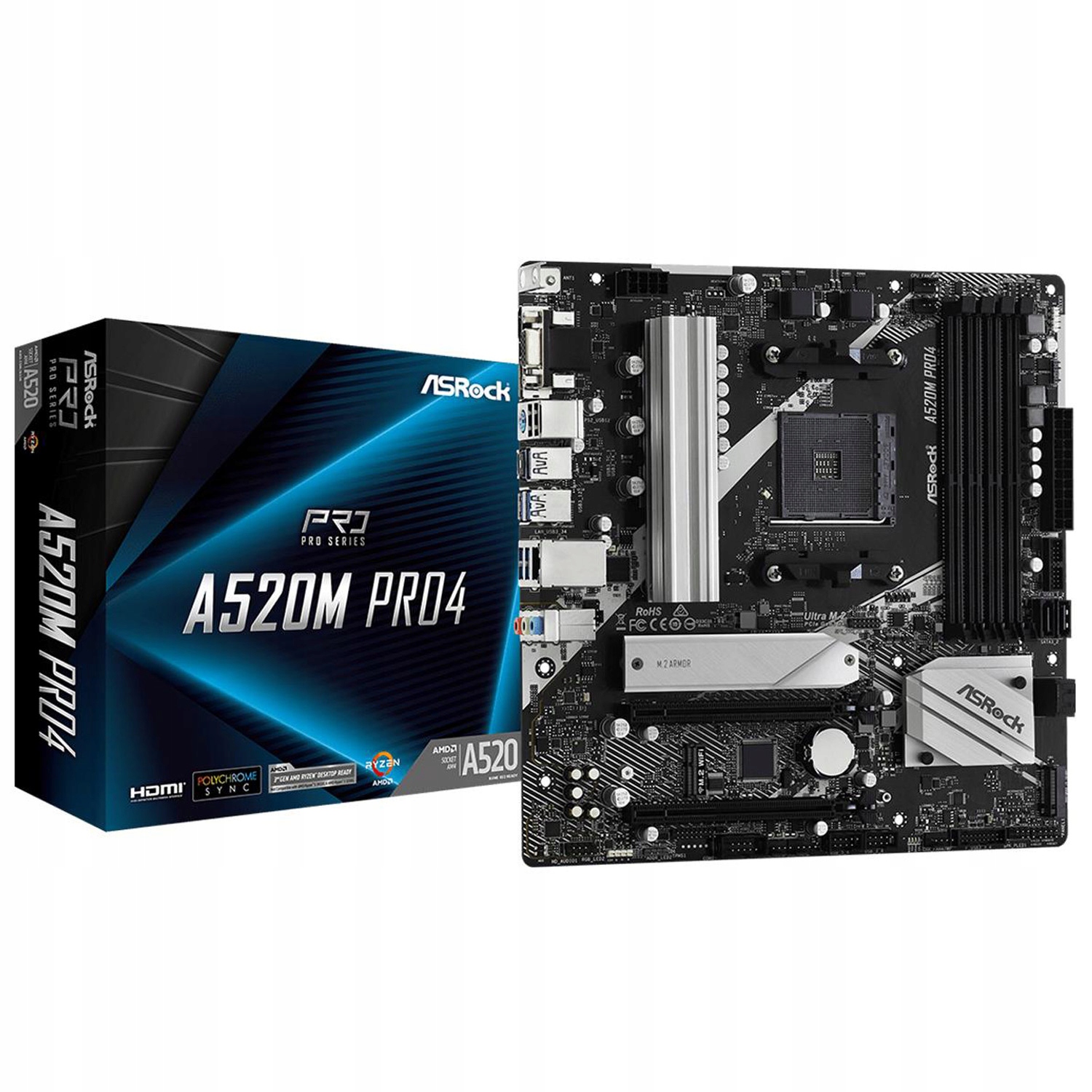 Základná doska ASRock A520M Pro4 Amd AM4 micro Atx