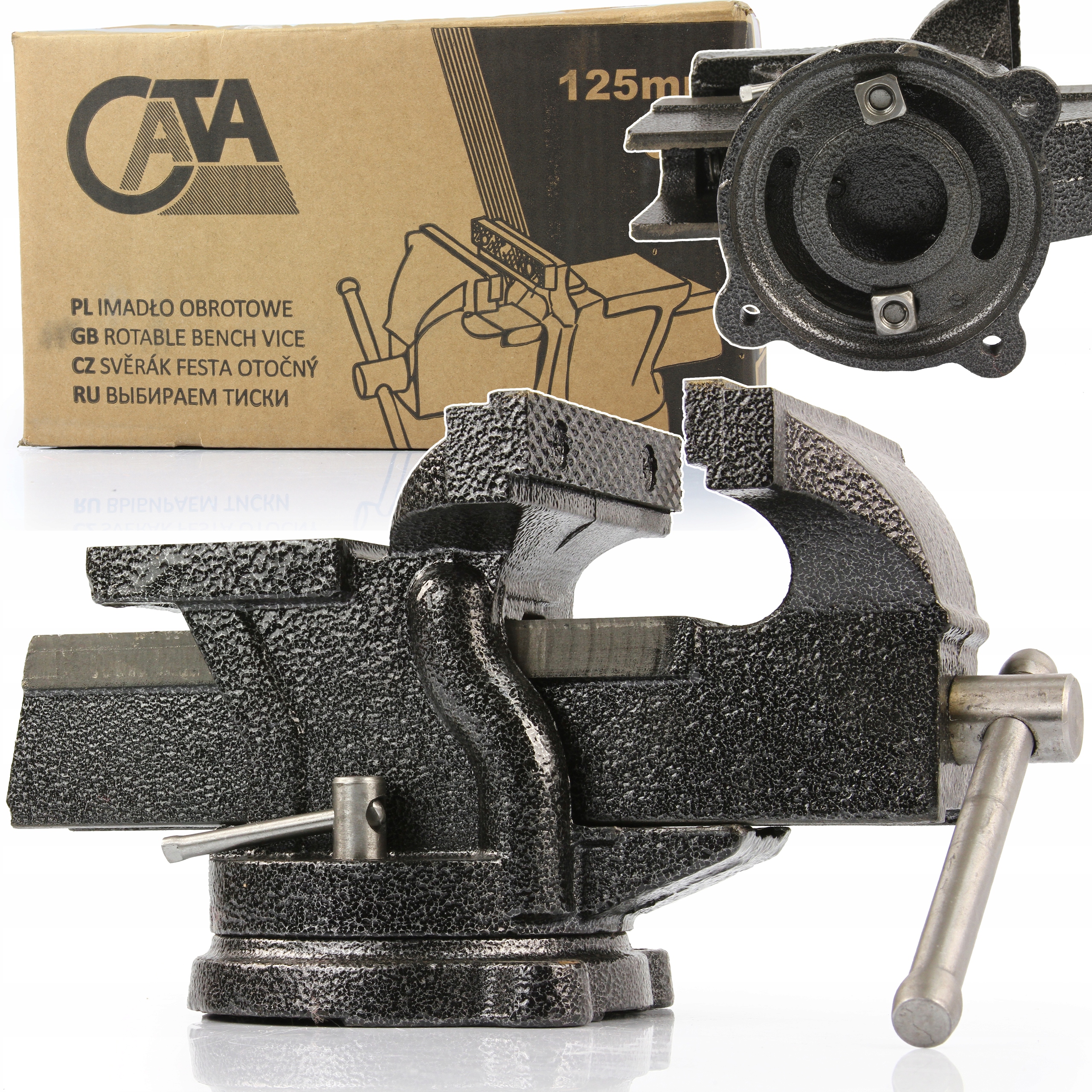 IMADŁO ŚLUSARSKIE OBROTOWE 125MM SOLIDNE KOWADŁO