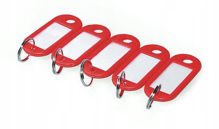 Zawieszki do Kluczy Brelok Argo 100 szt Czerwony