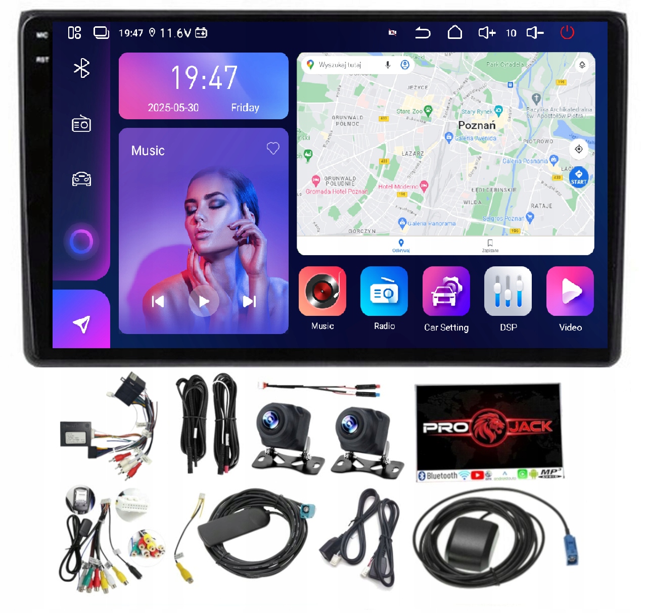 Rádio Navigace Fiat Bravo 2007-2012 Carplay Android Auto 8/256GB Sim