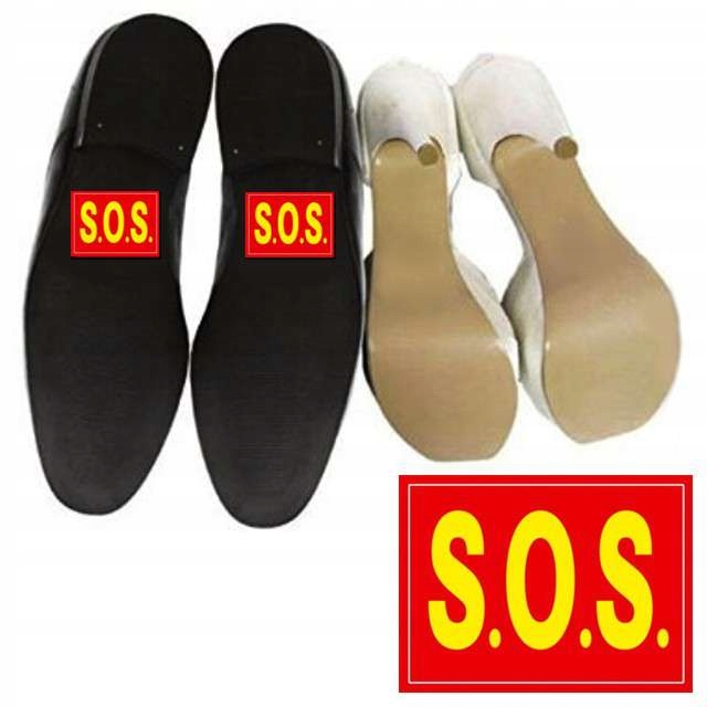 super NAKLEJKI na buty ślub S.O.S. SOS czerwone