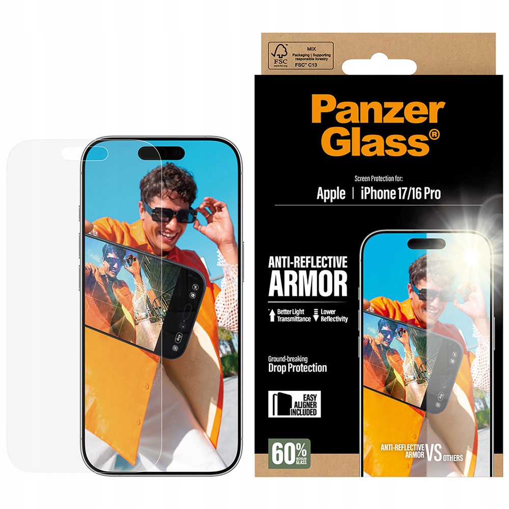Tvrzené sklo pro Apple iPhone 16 Pro/ 17, na displej, PanzerGlass