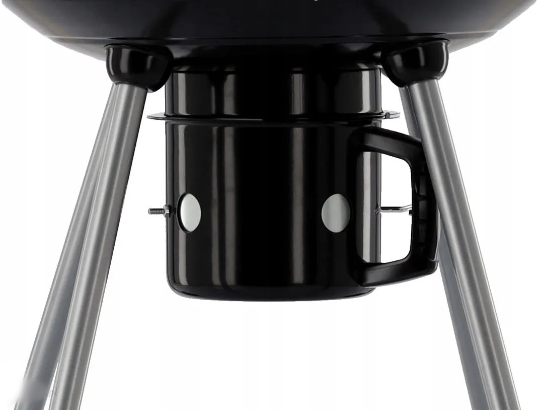 Grill Ogrodowy Węglowy z Popielnikiem i Termometrem | Ruszt 55 x 55 cm Wysokość grilla 87 cm