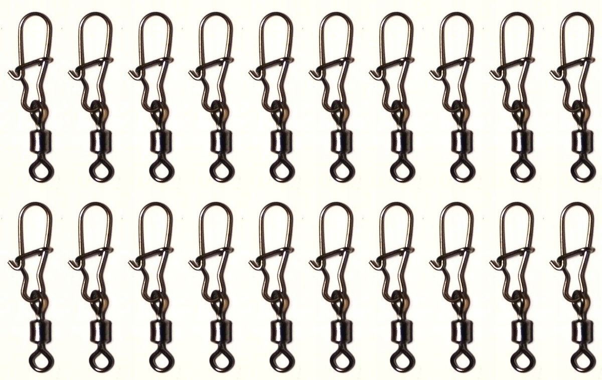 

20 X Krętlik Walcowy Z Agrafką Spinningową nr. 10