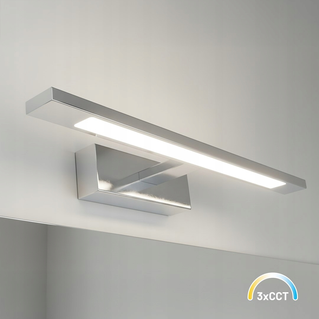 Koupelnové nástěnné svítidlo Milagro Klimt Chrom 8W Led Variabilní 3000K 4000K 6000K