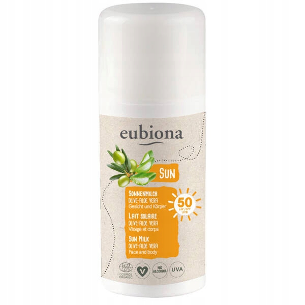 Eubiona Sluneční mléko s olivovým olejem a aloe vera Spf 50