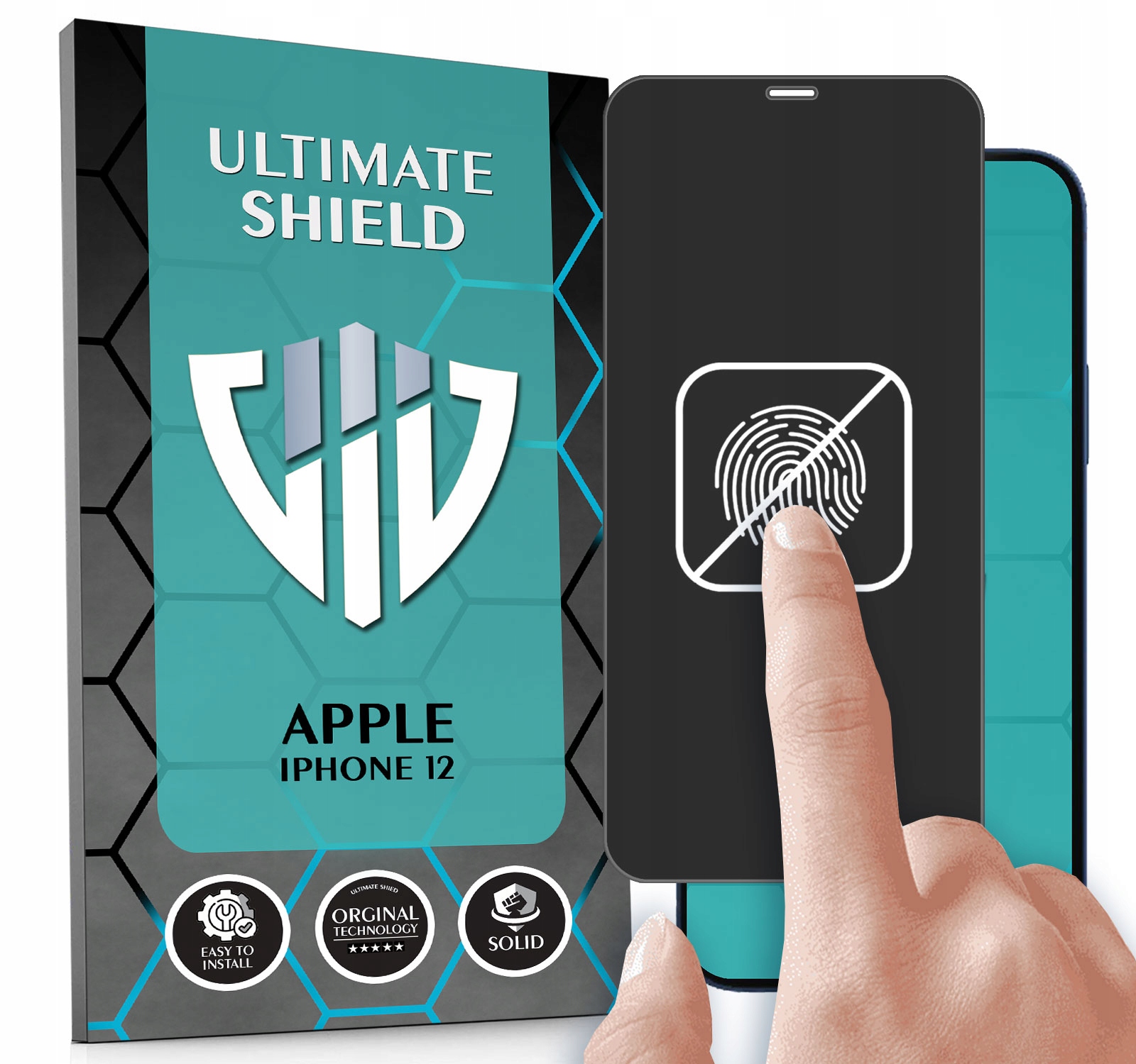 SZKŁO DO APPLE IPHONE 12 HYBRYDOWE MATOWE CZYSTY EKRAN CAŁY EKRAN 5D