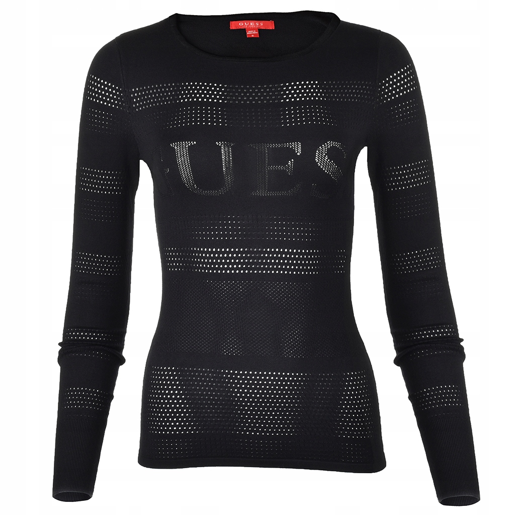 Svetr Guess Henry X1OI10 KAKC0 Síťovina Černá