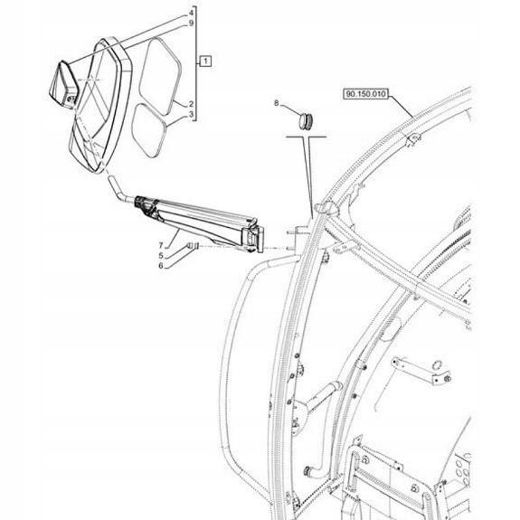 БОКОВОЕ ЗЕРКАЛО CASE NEW HOLLAND STEYR 47922744