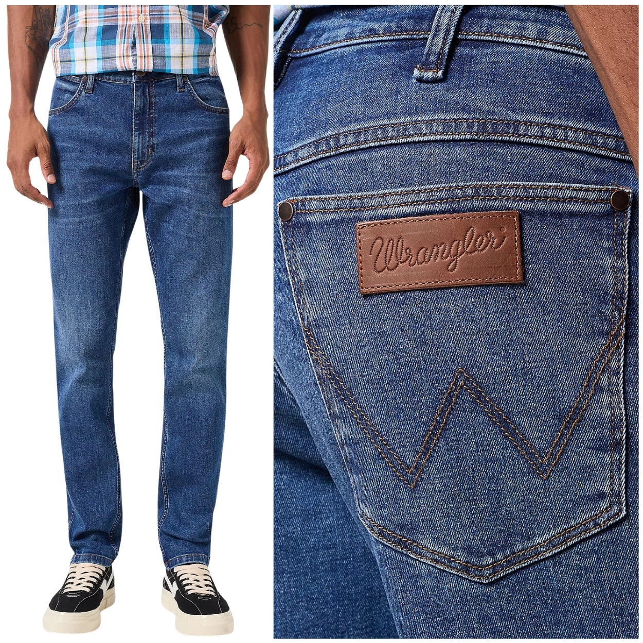 Wrangler River regular tapered Dean elastické džínové kalhoty W33 L34