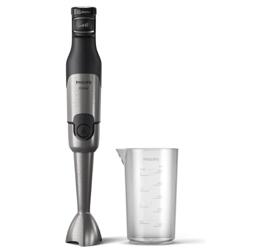Ruční Mixér 1200W Plynulá Regulace Led Hrnek 500ML Nerezová Ocel